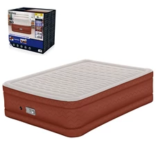 Надувная велюр кровать Bestway 69160, 203 х 152 х 51 см., с электронасосом